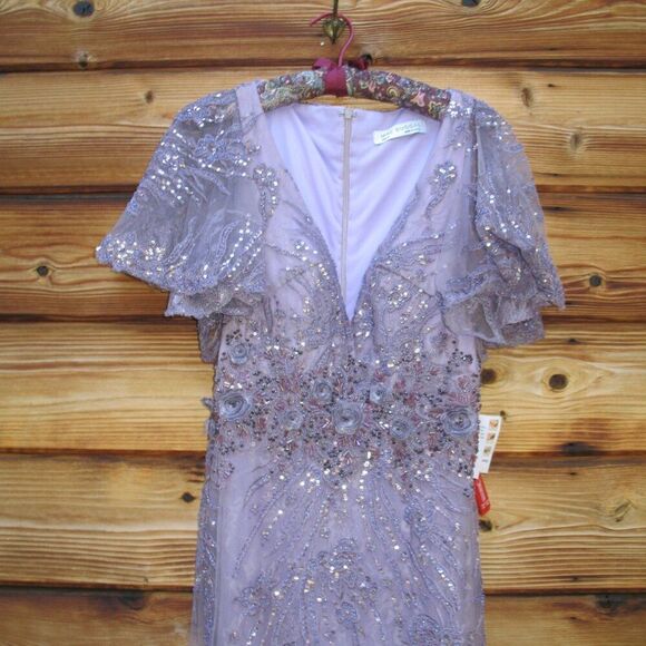 Mac Duggal $798 67493 Womens VINTAGE FLUTTER SLEEVE EVENING GOWN Dress - Picture 8 of 16